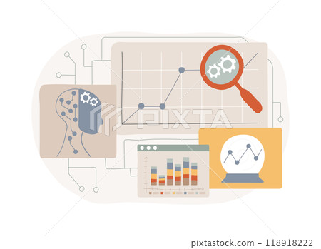 AI-Generated Predictive Insights abstract concept vector illustration. 118918222