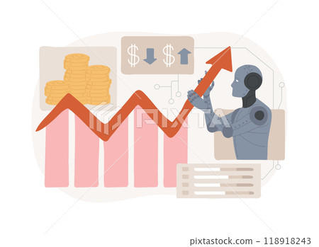AI-Dictated Dynamic Pricing abstract concept vector illustration. 118918243