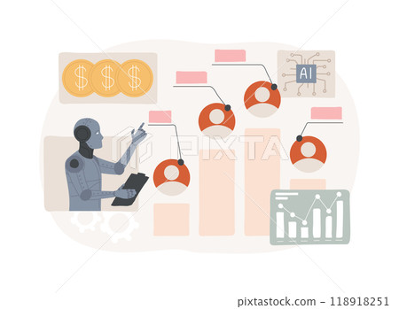 AI-Lead Scoring for Sales Teams abstract concept vector illustration. AI-Lead Scoring for Sales Teams abstract concept vector illustration. 118918251