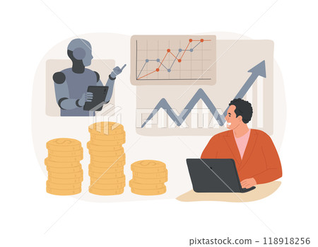 AI-Dynamic Pricing Strategies abstract concept vector illustration. 118918256