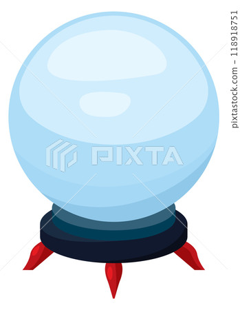 Crystal orb symbol. Magic foretelling cartoon icon 118918751