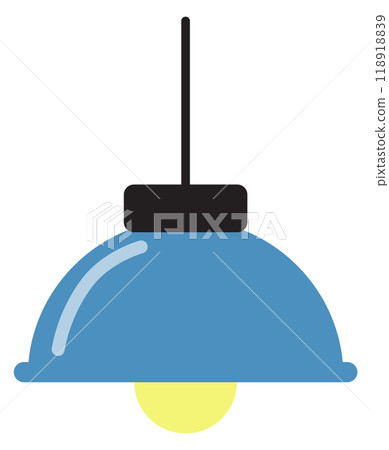 Interior chandelier lamp color icon. Ceiling light 118918839