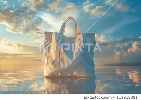 Mockup white Tote bag with copy space for advertising Mockup white Tote bag with copy space for advertising 118919081