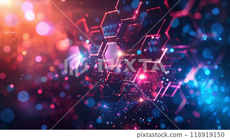 A blurry image of a wave with a lot of dots 118919150