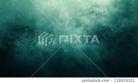 A green background with smoke and steam 118919322