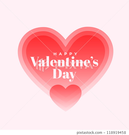 happy valentine's day love background with red heart design 118919458