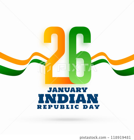 stylish indian flag design for 26th january republic day event 118919481