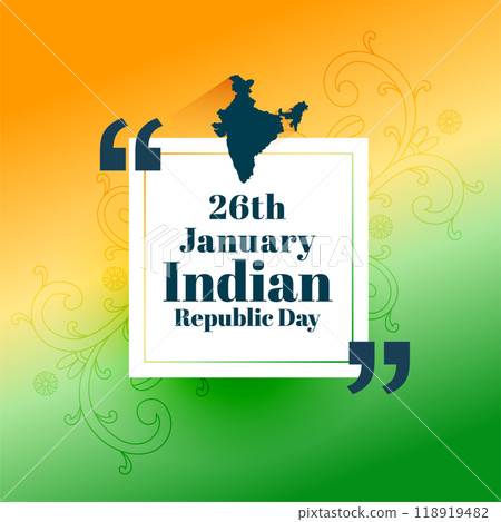26th january republic day wishes card with indian map silhouette 26th january republic day wishes card with indian map silhouette 118919482