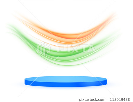 3d podium platform with indian flag theme background for republic day 3d podium platform with indian flag theme background for republic day 118919488