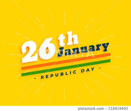 26th january happy indian republic day celebration background 118919493