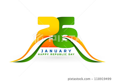 26th january republic day of india banner with stylish flag 26th january republic day of india banner with stylish flag 118919499