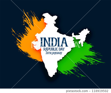 map of india with grungy background for republic day map of india with grungy background for republic day 118919502
