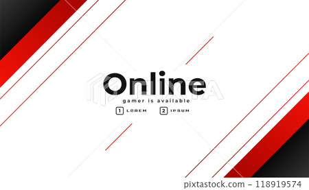 flat game banner background for online gaming 118919574