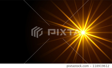 Black background with glowing light flare design vector Black background with glowing light flare design vector 118919612
