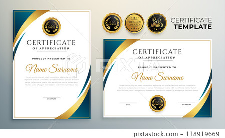 professional multipurepose certificate template set of two 118919669