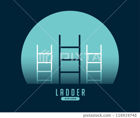 minimalist step ladder represent competition concept background vector illustration 118919748