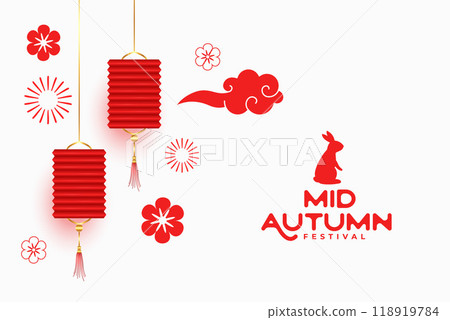 decorative mid autumn celebration red flat color background decorative mid autumn celebration red flat color background 118919784