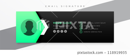 modern style business mail signature card template 118919935