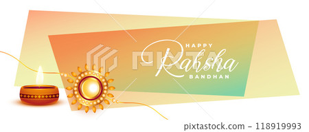 decorative raksha bandhan festival greeting card template 118919993
