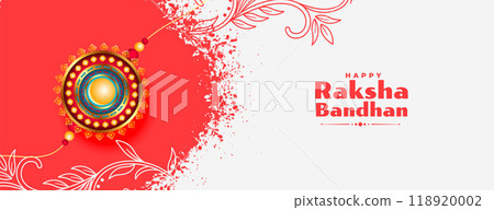 abstract happy raksha bandhan festival banner with rakhi design 118920002