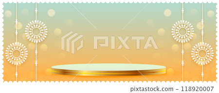 indian festival raksha bandhan greeting banner with 3d podium indian festival raksha bandhan greeting banner with 3d podium 118920007