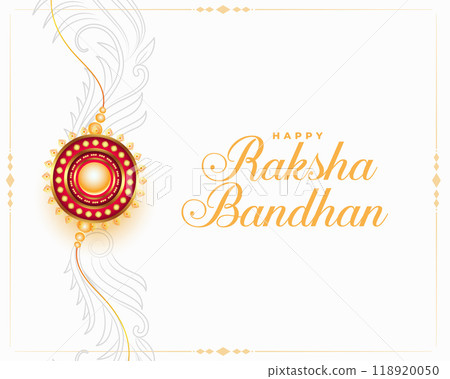 realistic raksha bandhan festival background with rakhi design 118920050