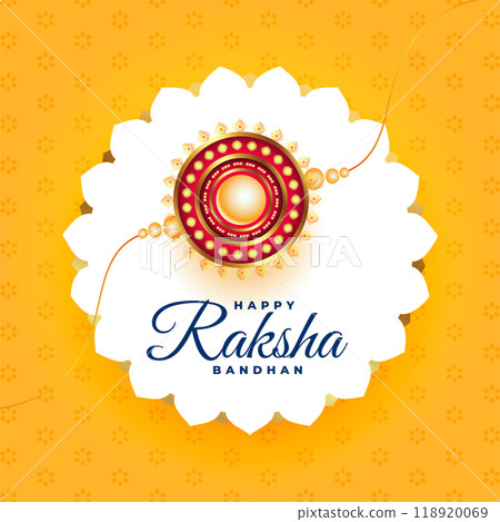 happy raksha bandhan background with rakhi in paper cut style 118920069