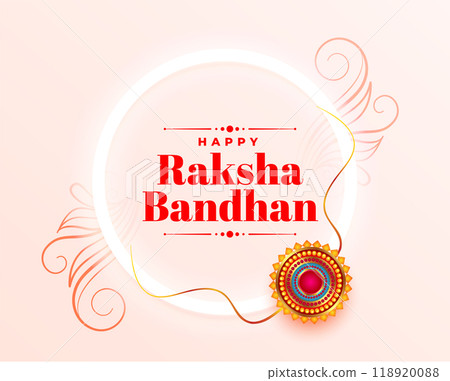beautiful raksha bandhan greeting card with rakhi design beautiful raksha bandhan greeting card with rakhi design 118920088