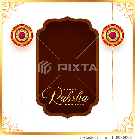 indian festival raksha bandhan banner for brother and sister love 118920098
