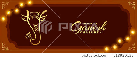 happy ganesh chaturthi festival wishes card banner happy ganesh chaturthi festival wishes card banner 118920133