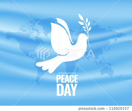 world peace day template with dove in paper cut style vector illustration world peace day template with dove in paper cut style vector illustration 118920157