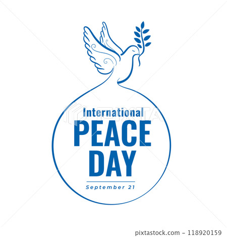 world peace day background with dove and olive branch design vector illustration world peace day background with dove and olive branch design vector illustration 118920159