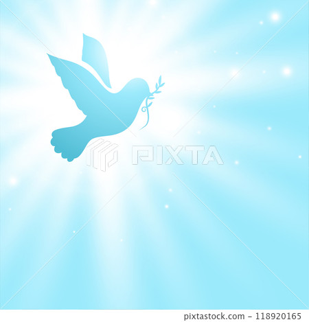 shinny dove of peace background in editable style vector illustration shinny dove of peace background in editable style vector illustration 118920165