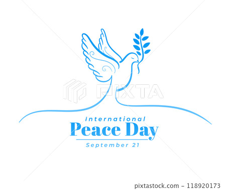 minimal international peace day greeting banner with bird olive design vector illustration minimal international peace day greeting banner with bird olive design vector illustration 118920173