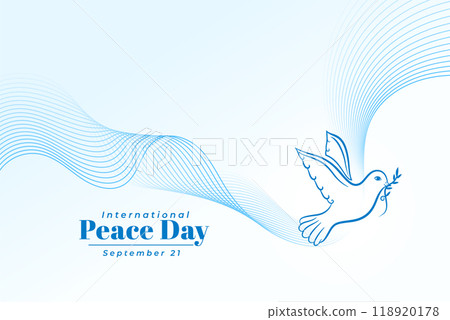 modern style international peace day background with dove vector illustration modern style international peace day background with dove vector illustration 118920178