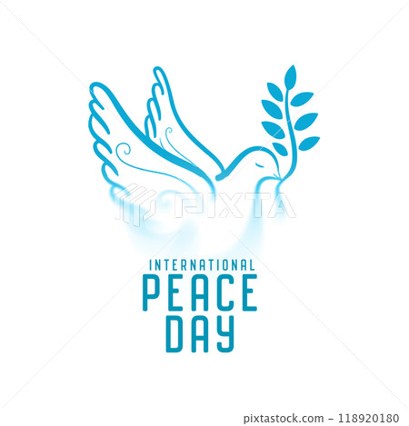 abstract peace day greeting card with bird and olive branch design vector illustration abstract peace day greeting card with bird and olive branch design vector illustration 118920180