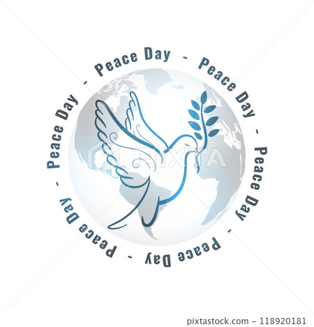happy 21th september template with bird in silhouette style vector illustration happy 21th september template with bird in silhouette style vector illustration 118920181