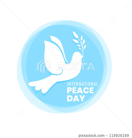 abstract international peace day poster with pigeon and olive branch design vector illustration abstract international peace day poster with pigeon and olive branch design vector illustration 118920189