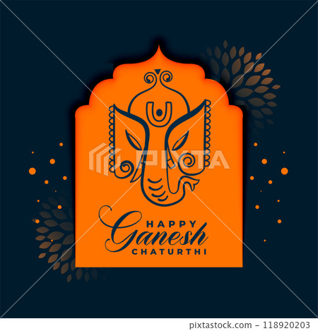 indian festival ganesh chaturthi banner with elegant lord ganesha design indian festival ganesh chaturthi banner with elegant lord ganesha design 118920203