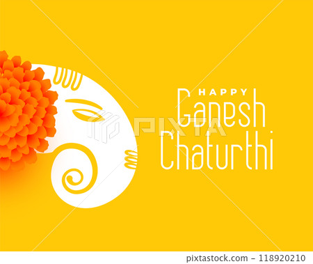 happy ganesh chaturthi festival background with beautiful flower happy ganesh chaturthi festival background with beautiful flower 118920210