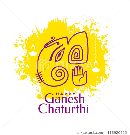 grungy style traditional ganesh chaturthi festival banner grungy style traditional ganesh chaturthi festival banner 118920213