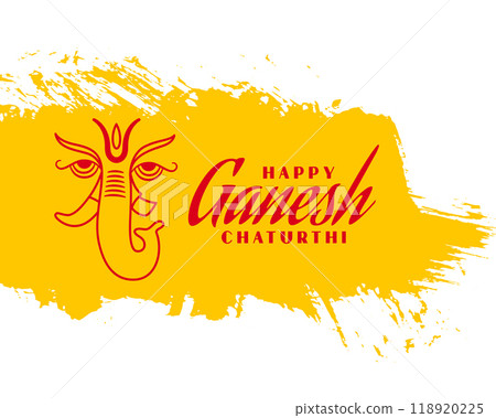 grungy style indian festival ganesh chaturthi celebration banner 118920225
