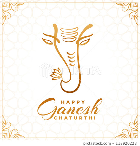 beautiful lord ganesha traditional invitation card banner beautiful lord ganesha traditional invitation card banner 118920228
