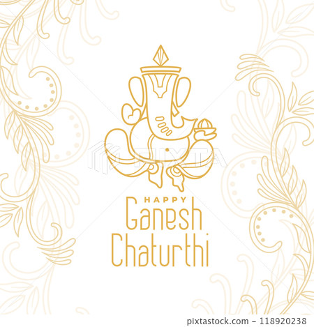 ethnic style hindu god ganesha design for ganesh chaturthi 118920238