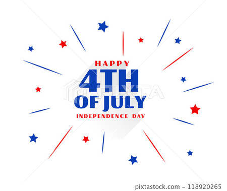happy 4th of july with pop confetti effect on white background 118920265