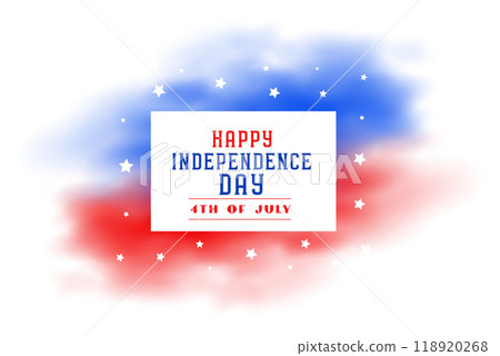 happy independence day of america in cloudy smoke style 118920268