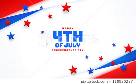 happy 4th of july independence day on star design background 118920287
