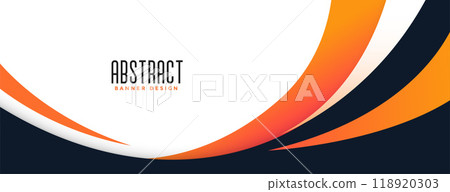 orange modern wave style wide banner design orange modern wave style wide banner design 118920303
