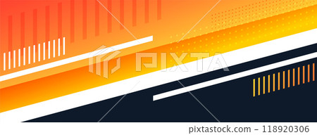 abstract orange wide banner in memphis style abstract orange wide banner in memphis style 118920306