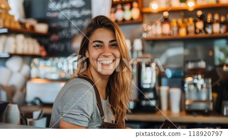woman, coffee, barista 118920797